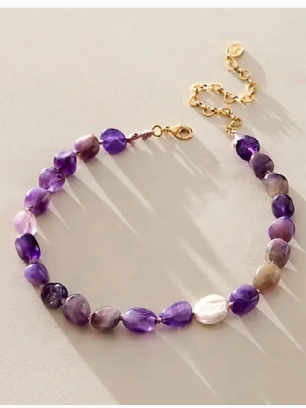 NWT Free People x Ariana Ost Aurora Choker in Amethyst